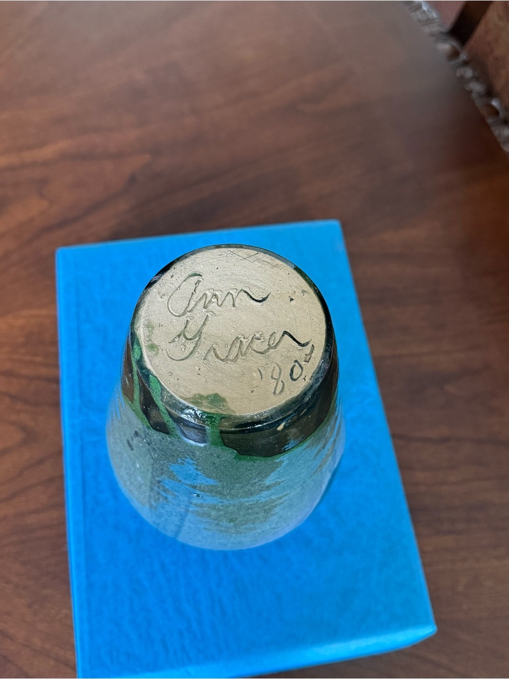 Vintage Studio Art Pottery Vase Signed “Ann Grace ‘80” *READ* - Picture 9 of 12